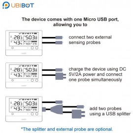 Thermomètre UbiBot WS1 Pro, le dispositif hygromètre et thermomètre...