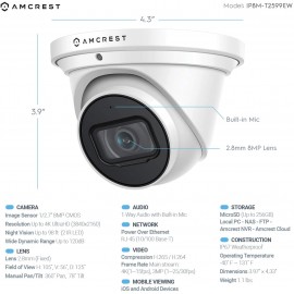 Amcrest 4K Security Camera | UltraHD Outdoor Surveillance System