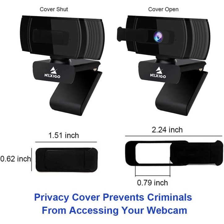 NexiGo FHD Webcam: Crystal-Clear Video, AutoFocus, & Noise-Canceling Mic for Perfect Streaming & Calls