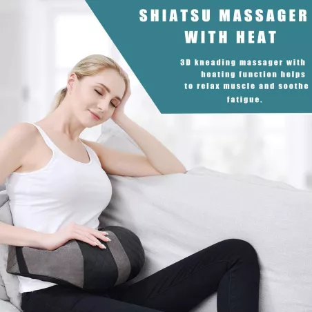 Détente Absolue: Masseur Shiatsu Cou & Épaules avec Chaleur - Soulagement Garanti!
