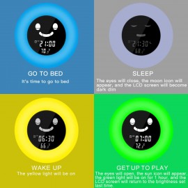 Cadrim Children's Light Alarm Clock – Wake Up with Fun Colors & Sounds