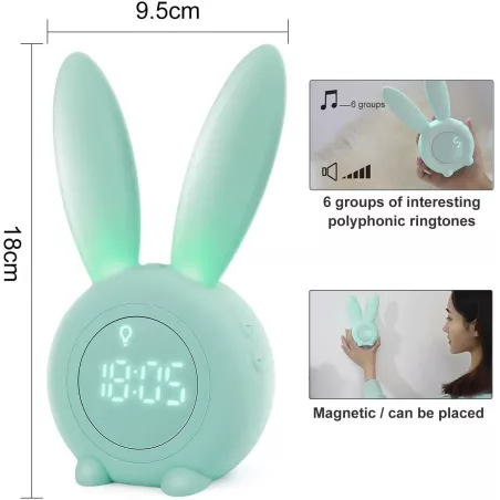 Veilleuse Lapin Homealexa: Douce Lumière, Sommeil Paisible avec Télécommande!