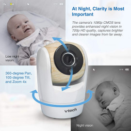 Moniteur Bébé VTech VM919HD – Vision Nocturne HD & Grand-Angle