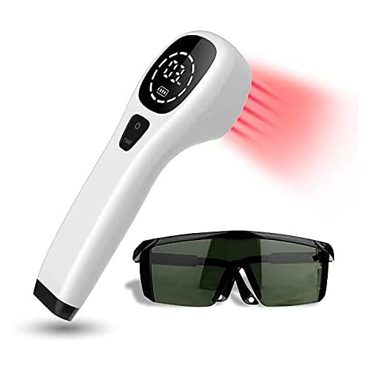 KTS 4x808nm Laser Therapy Device for Sport Injury Back Pain Neck Wrist Body  Pain Relief Machine with Protective Glasses 2600mAh