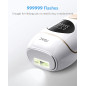 FDA-Cleared IPL Hair Removal Device - 999,999 Flashes - Permanent & Painless Hair Reduction for Face & Body