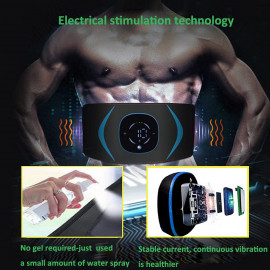 Yonars EMS Stimulateur Musculaire - 10 Modes, Rechargeable USB Abdos