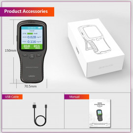 Moniteur de Qualité d'Air VSON: Détecte le Formol, PM2.5, TVOC & Plus