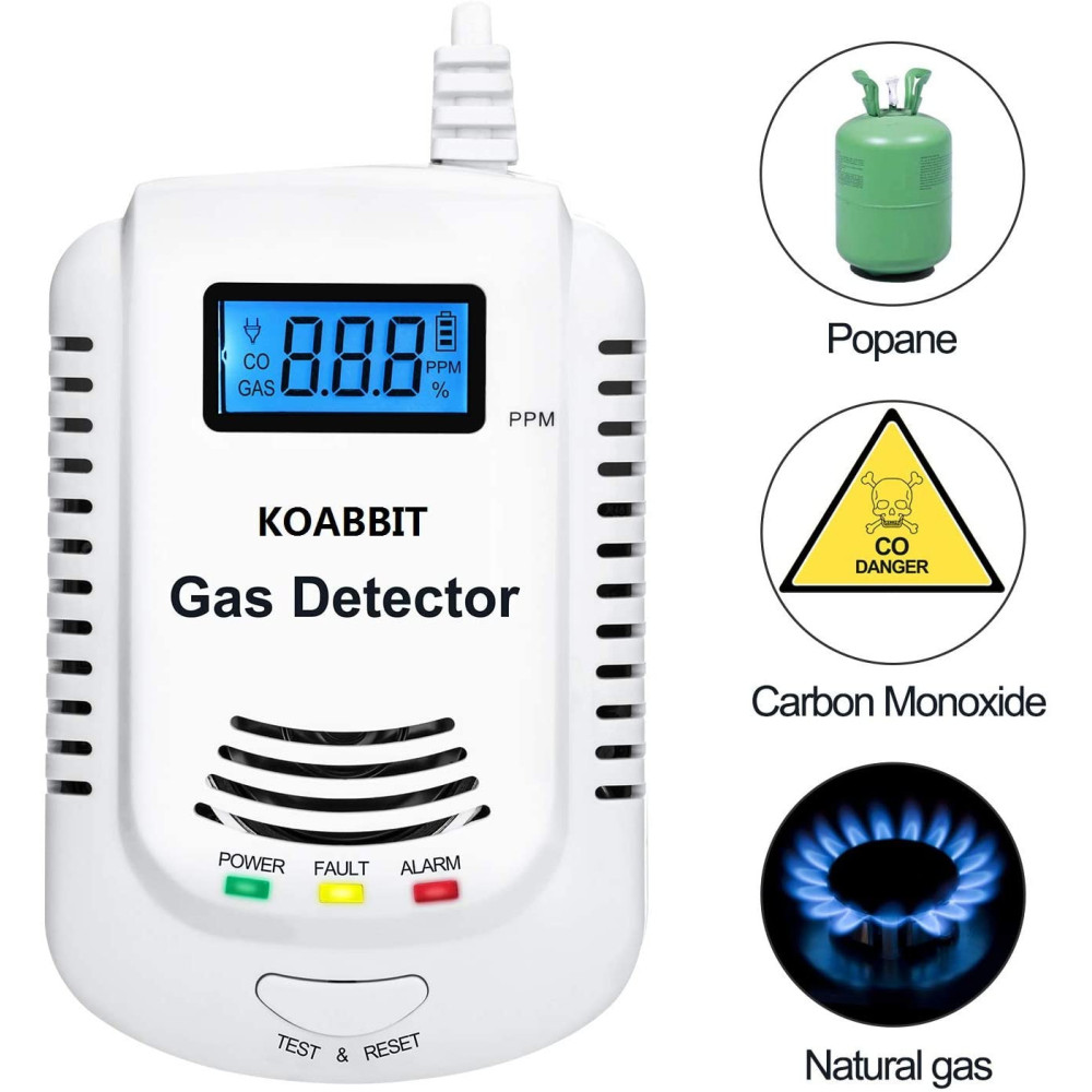 KOABBIT QP111 2in1 Carbon Monoxide & Explosive Gas Detector