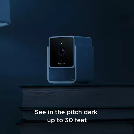 Petcube Caméra HD pour Animaux: Surveillez, Parlez et Rassurez Votre Chien/Chat, Vision Nocturne