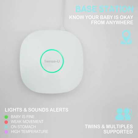 Sense-U Baby Monitor 3: Surveillance Respiratoire Bébé Nouvelle Génération - Paix dEsprit Garantie!