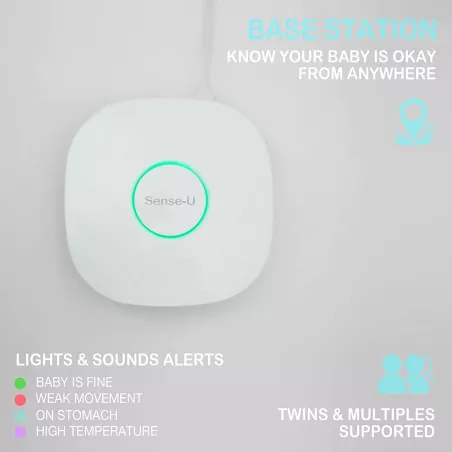 Sense-U Baby Monitor 3: Surveillance Respiratoire Bébé Nouvelle Génération - Paix dEsprit Garantie!