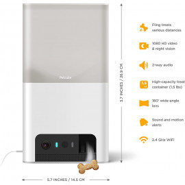 Caméra Connectée Petcube Bites 2 & Distributeur de Friandises