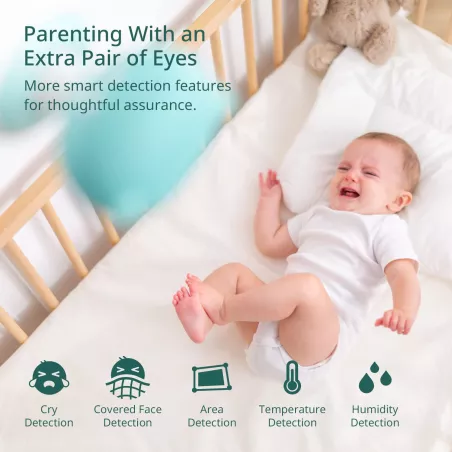 Pixsee Moniteur Bébé Intelligent : Sécurité, AI & Sommeil Paisible pour Votre Enfant
