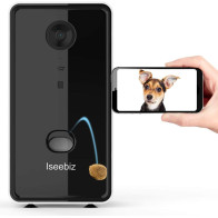 Iseebiz 1080P Pet Camera with Treat Dispenser