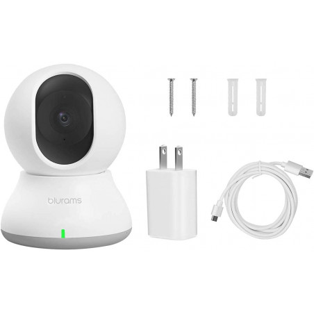 Security Camera 2K, blurams Baby Monitor Dog Camera 360-degree for Home Security w/ Smart Motion Tracking, Phone App, IR Night