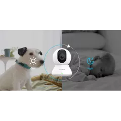 Security Camera 2K, blurams Baby Monitor Dog Camera 360-degree for Home Security w/ Smart Motion Tracking, Phone App, IR Night