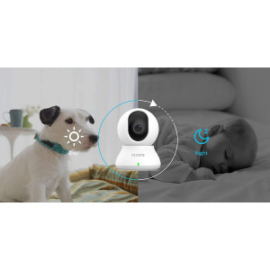 Security Camera 2K, blurams Baby Monitor Dog Camera 360-degree for Home Security w/ Smart Motion Tracking, Phone App, IR Night