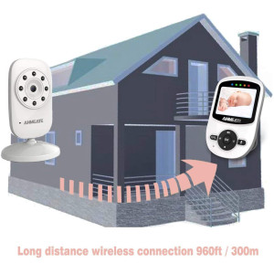 Moniteur vidéo pour bébé avec appareil photo numérique, moniteur vidéo sans fil ANMEATE numérique 2,4 GHz avec moniteur de