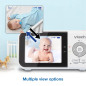 VTech VM819: Moniteur Bébé Longue Portée avec Berceuses et Capteur de Température - Tranquillité desprit!
