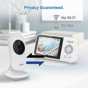 VTech VM819 Video Baby Monitor with 19Hour Battery Life 1000ft Long Range Auto Night Vision 2.8” Screen 2Way Audio Talk