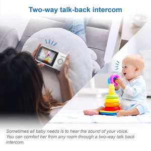 VTech VM819 Video Baby Monitor with 19Hour Battery Life 1000ft Long Range Auto Night Vision 2.8” Screen 2Way Audio Talk