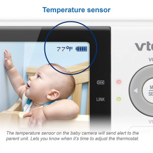 VTech VM819 Video Baby Monitor with 19Hour Battery Life 1000ft Long Range Auto Night Vision 2.8” Screen 2Way Audio Talk