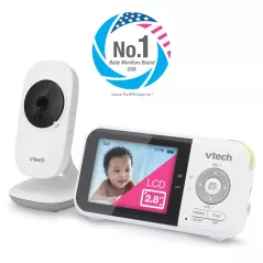 VTech VM819 Video Baby Monitor with 19Hour Battery Life 1000ft Long Range Auto Night Vision 2.8” Screen 2Way Audio Talk