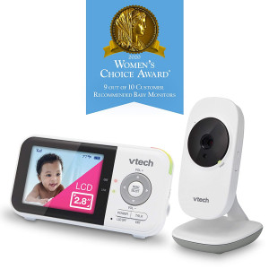 VTech VM819 Video Baby Monitor with 19Hour Battery Life 1000ft Long Range Auto Night Vision 2.8” Screen 2Way Audio Talk
