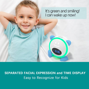 Windflyer OK to Wake Clock for Kids, Sleep Training Clock with Night Light and Sound Machine, Kids Alarm Clock for Bedrooms,