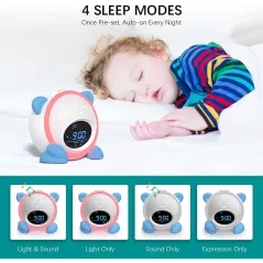 Windflyer OK to Wake Clock for Kids, Sleep Training Clock with Night Light and Sound Machine, Kids Alarm Clock for Bedrooms,
