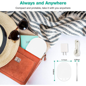 Light Therapy Lamp, UV-Free 10000 Lux Therapy Light, Touch Control with 3 Adjustable Brightness Levels and 4 Timer Function,