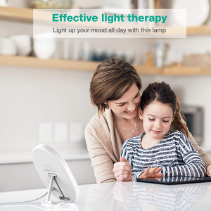 Light Therapy Lamp, UV-Free 10000 Lux Therapy Light, Touch Control with 3 Adjustable Brightness Levels and 4 Timer Function,