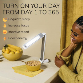 Happy Light Therapy Sun Lamp - Adjustable 10,000 Lux Light