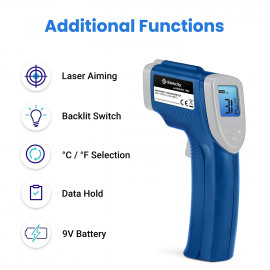 Thermomètre Infrarouge Etekcity - Précis pour Cuisine et HVAC