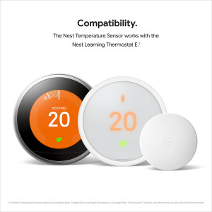 Google Nest Temperature Sensor - Nest Thermostat Sensor - Nest Sensor That Works with Nest Learning Thermostat and Nest