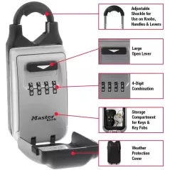 Master Lock 5420D: Boîte à Clés Sécurisée à Combinaison Réglable - Accès Facile et Sûr!