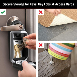 Master Lock 5420D Set Your Own Combination Portable Lock Box with Adjustable Shackle, 6 Key Capacity