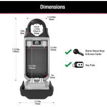Master Lock 5420D Set Your Own Combination Portable Lock Box with Adjustable Shackle, 6 Key Capacity