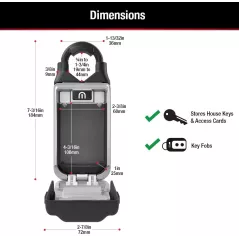 Master Lock 5420D Set Your Own Combination Portable Lock Box with Adjustable Shackle, 6 Key Capacity