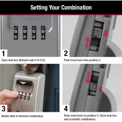Master Lock 5420D Set Your Own Combination Portable Lock Box with Adjustable Shackle, 6 Key Capacity