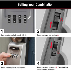 Master Lock 5420D Set Your Own Combination Portable Lock Box with Adjustable Shackle, 6 Key Capacity
