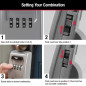 Master Lock 5420D: Boîte à Clés Sécurisée à Combinaison Réglable - Accès Facile et Sûr! Master Lock 5420D: Boîte à Clés Sécurisée à Combinaison Réglable - Accès Facile et Sûr!