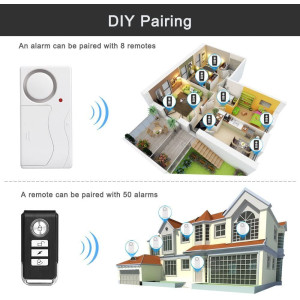 Wsdcam Door Alarm Wireless Anti-Theft Remote Control Door and Window Security Alarms