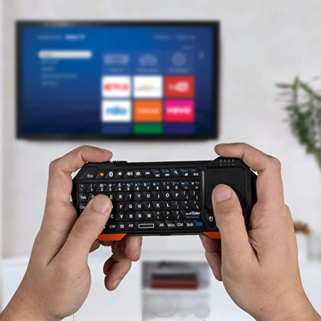 Mini Clavier Bluetooth Fosmon : Touche Rétroéclairée, Portée 10m, Idéal Smart TV & Gaming