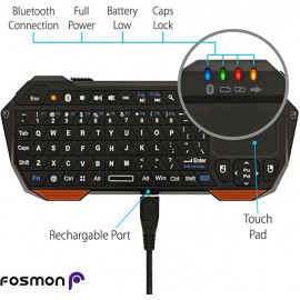 Fosmon Mini Wireless Keyboard - Compact, Backlit, and Versatile