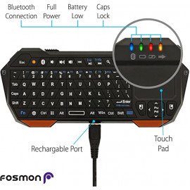 Clavier Sans Fil Mini Fosmon - Compact, Rétroéclairé et Polyvalent