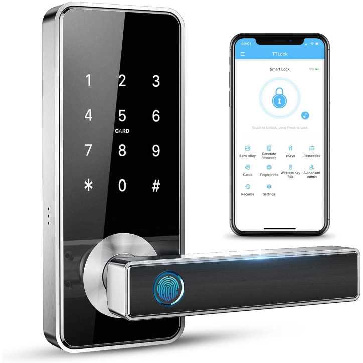 Tiffane 5-in-1 Smart Lock: Keyless Entry with Fingerprint, Keypad & App Control - Secure Your Home Now!