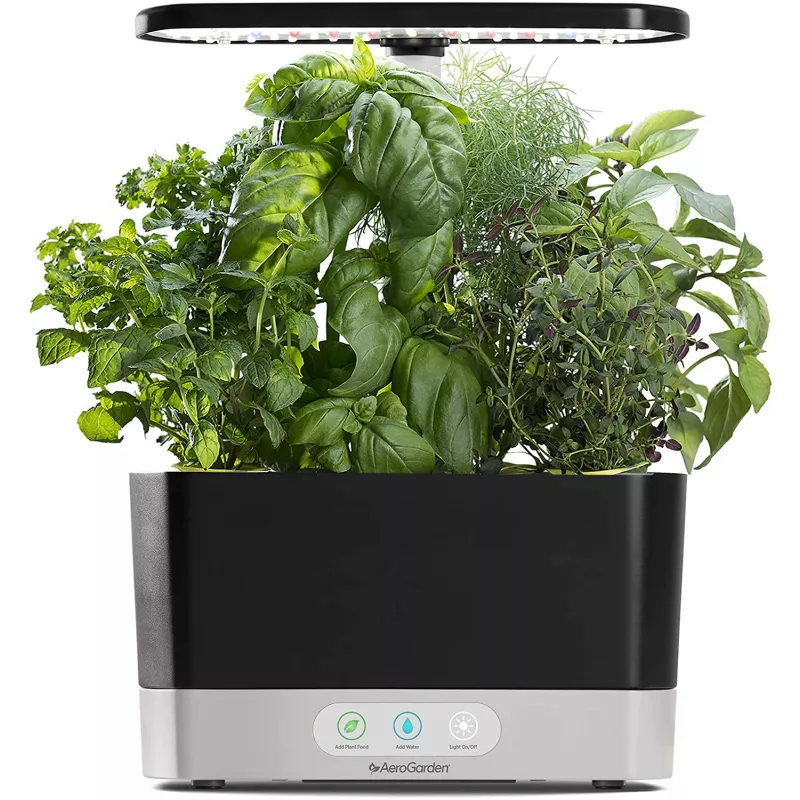 AeroGarden Harvest - Indoor Garden with LED Grow Light, Black