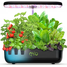 2022 Hydroponics Growing System, QYO 12 Pods Indoor Herb Garden with Grow Light, Air System, Drainage System, Automatic Timer,