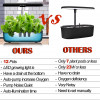 2022 Hydroponics Growing System, QYO 12 Pods Indoor Herb Garden with Grow Light, Air System, Drainage System, Automatic Timer,